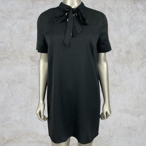 NWT BCBGMaxAzria Black Tie Neck Dress XS